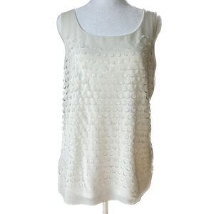 Ann Taylor | Women’s Ivory Sleeveless Scoopneck Blouse